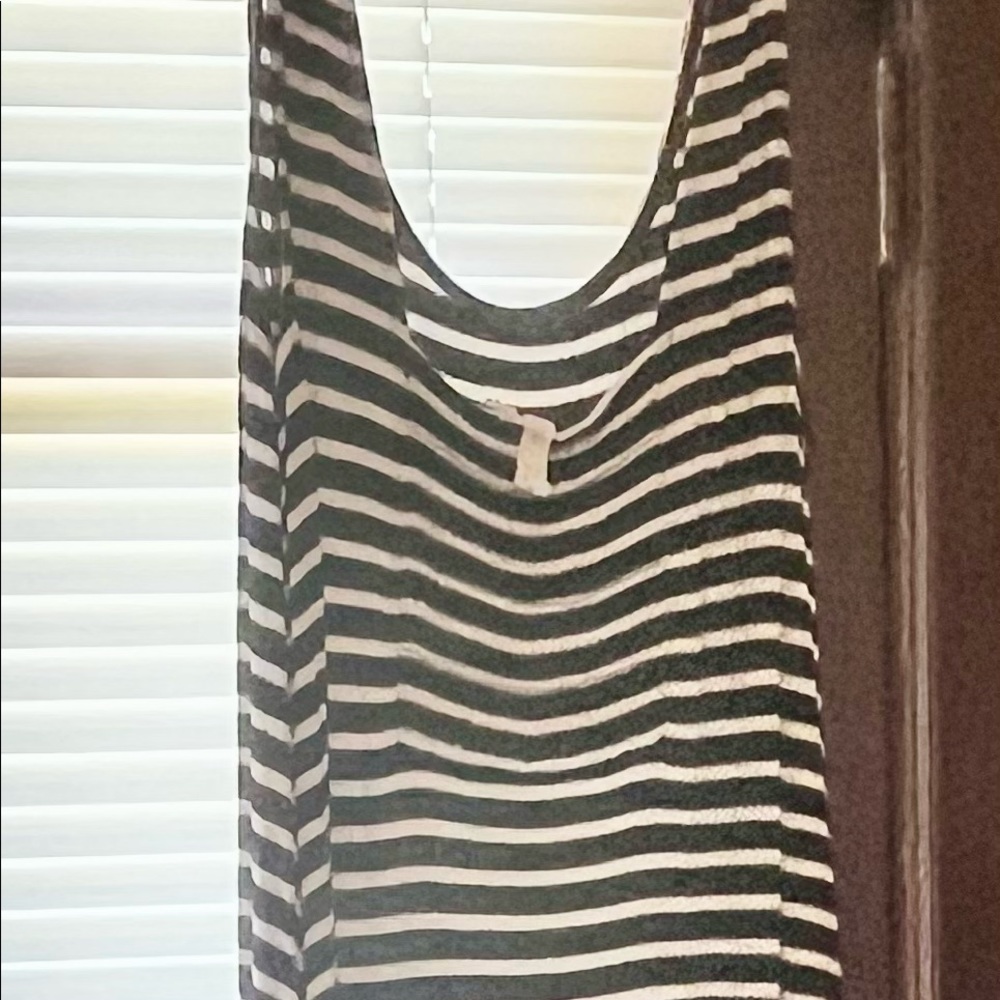 Cable & Gauge black and white striped maxi dress size Large